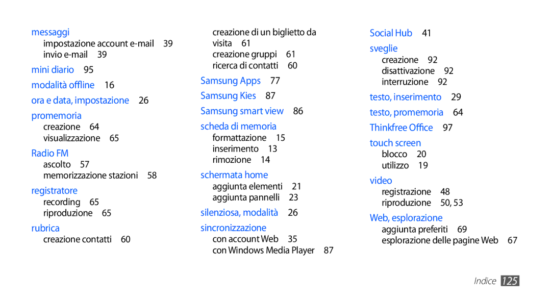 Samsung YP-G70CB/XET, YP-G70CW/XET manual Impostazione account e-mail 39 invio e-mail , Con Windows Media Player  